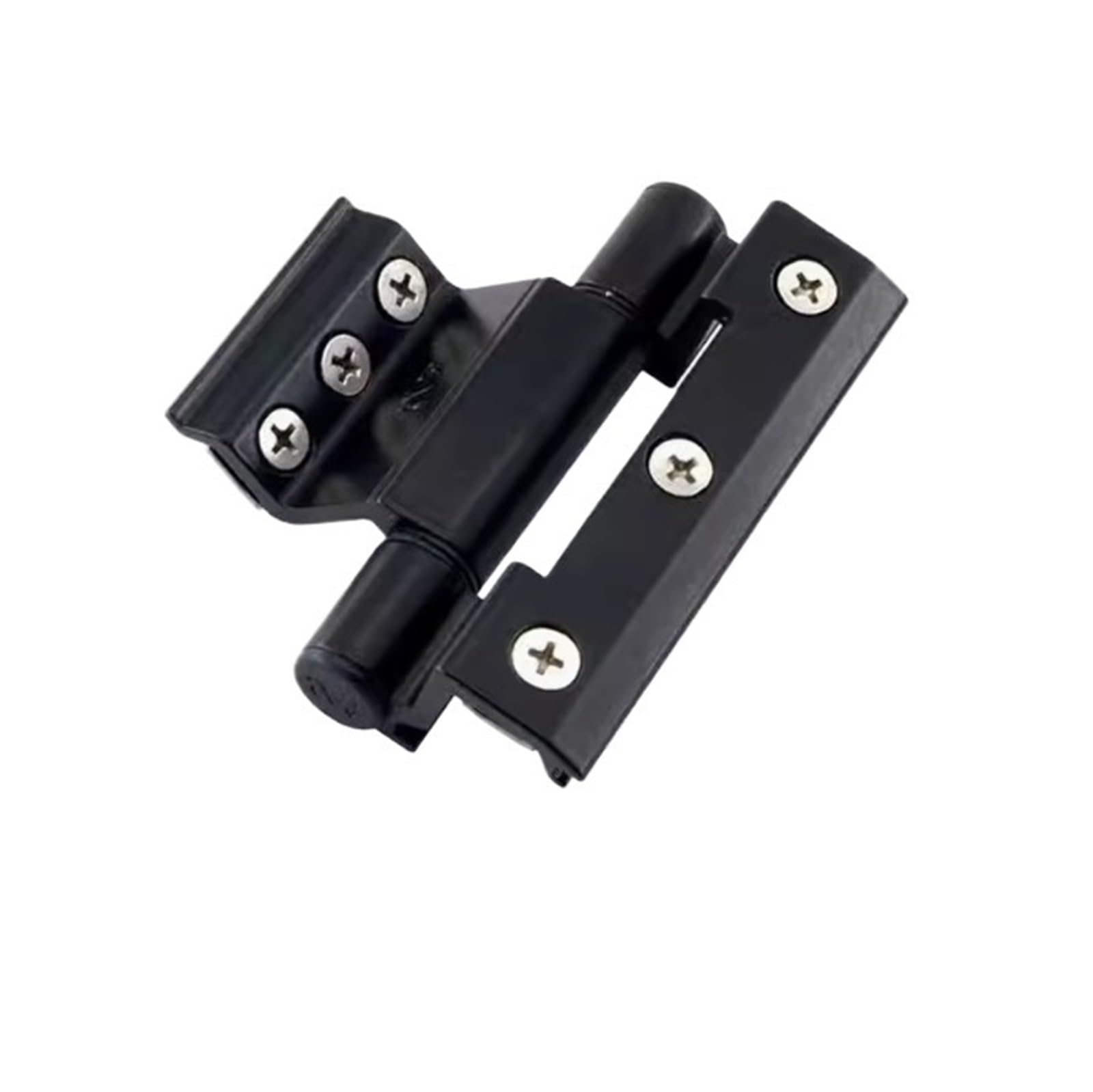 Ghhzml Black - 90Mm Cupboard Door Hinge 1 Pcs Aluminum Alloy Door And Window Hinge Broken Bridge Heat Insulation Flat Open Hardware Folding Thickened Hinges(Black-90Mm)
