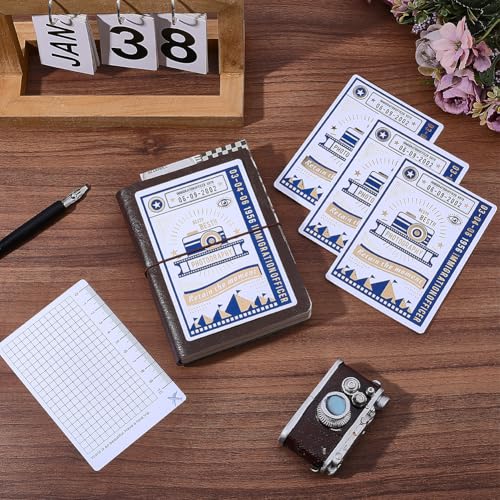 CRASPIRE 5PCS Pencil Board Traveler Standard Passport Notebook Writing Pad 125x85mm Lightweight Portable Reusable Notebook Accessory for Journal Flexibility Layout Grids Board with Ruler Scale