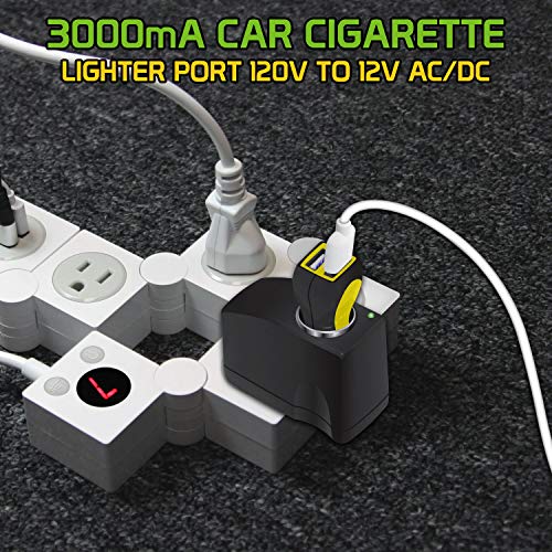 Cellet AC to DC 12V Output Converter. AC/DC Power 110V- 120V AC to 12V DC Car Cigarette Lighter Power Converter. AC to DC Female Adapter (Not for Air-Pump, Compressor, Vacuum Cleaner)4