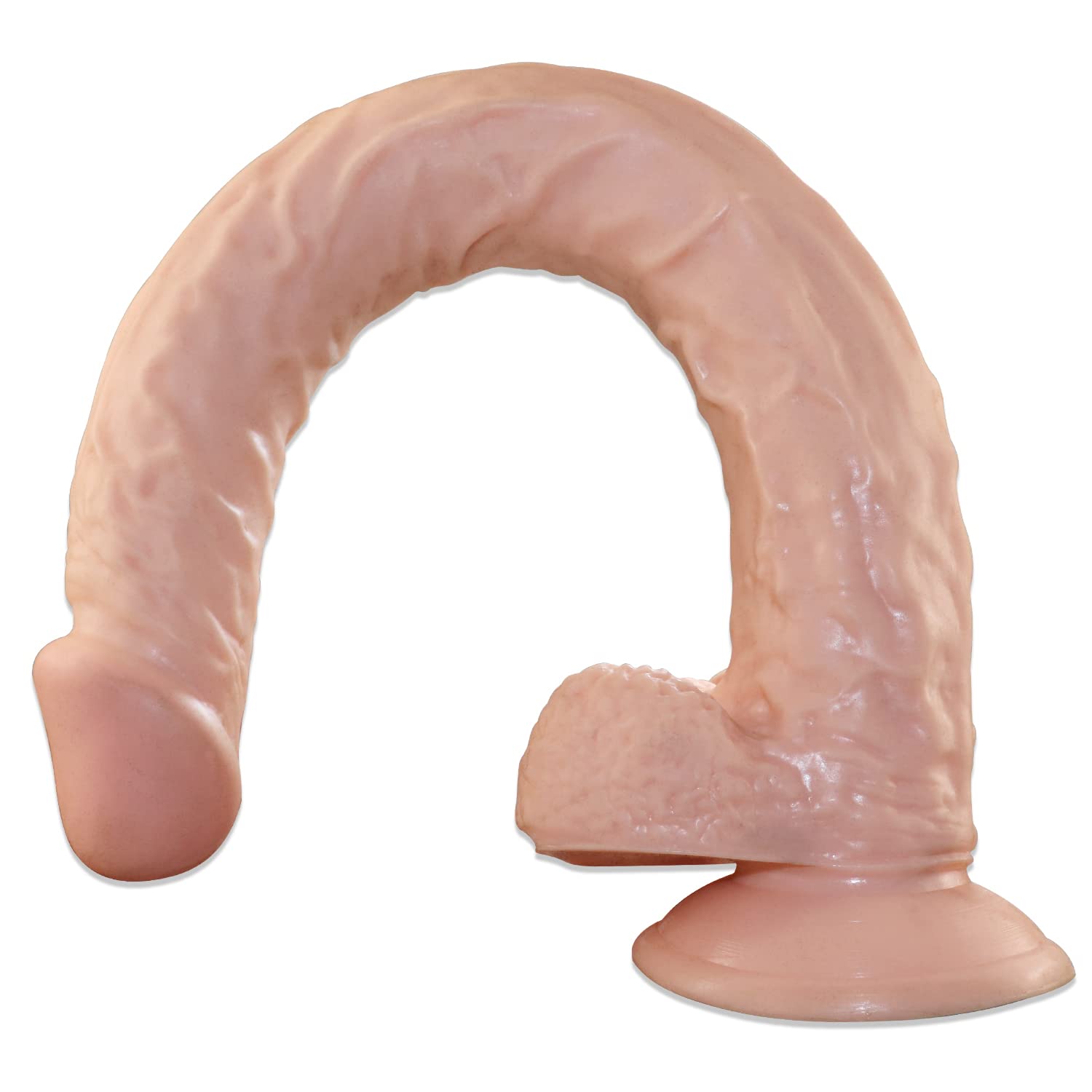 SeLgurFos Dildo realistici extra lunghi, grandi dildo con forte ventosa Giocattoli sessuali enormi da 15,74 pollici per coppia donna-femmina Masturbazione Gioco a mano libera (carne)