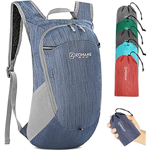 ZOMAKE Faltbarer Rucksack Ultraleicht-Kleiner Rucksäcke Wasserdicht Wanderrucksack Packable Backpack 18L Cover