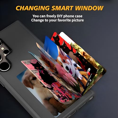 Image of Smart E-Ink NFC Compatible with Samsung Galaxy S24 Ultra| Custom Image Display | NFC Enabled Custom Patterns (Black)