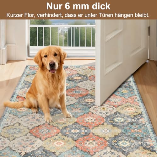 WTHYGB Teppich Läufer Flur, Küchenläufer 80x150cm rutschfest Waschbar – Ansicht 4