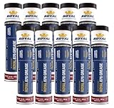 ROYAL 876 Lithium Complex #2 Grease, Heavy-Duty EP Grease for Construction, Mining, Automotive and Farming Equipment, Water Resistant, High Load Capacity, Made in USA, 14 oz Tube (Pack of 10)