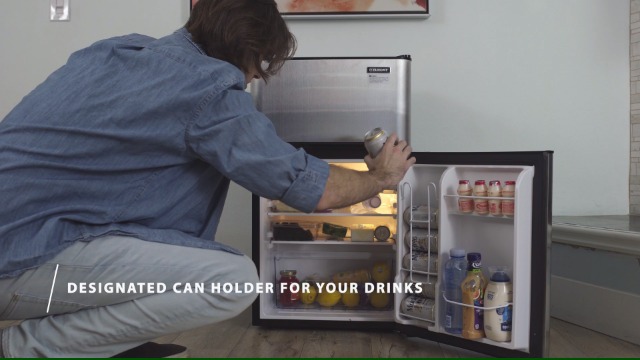Image of EUHOMY Mini Fridge With Freezer, 3.2 Cu.Ft Compact Refrigerator, 2 Door Compact Refrigerator, Mini Fridge For Office Energy Saving For Dorm, Bedroom, Office, Apartment- Food Storage Or Drink Beer.