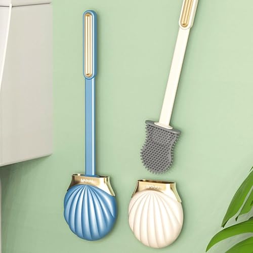 Miniatura 2 de Garneck Escobilla de inodoro con cáscara, limpiadores de inodoros, decoración de apartamentos, escobilla de inodoro, émbolo, cepillo de borde de