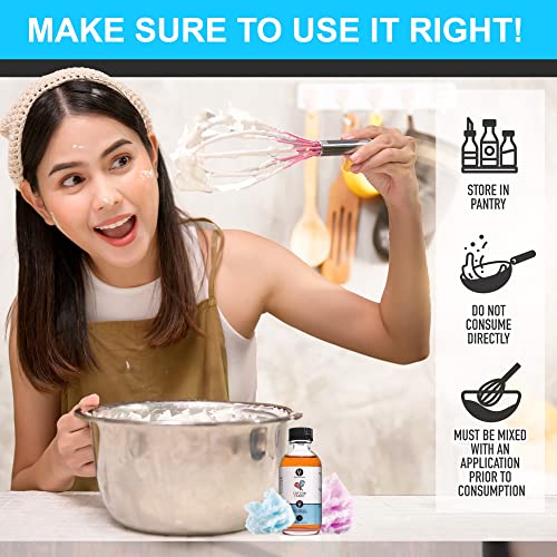 Image of Dolce Flav Cotton Candy Extract - 8 Ounce Water-Soluble Kosher, Sugar-Free, Concentrated Carnival-Style Flavoring for Baking, Frostings & Drinks