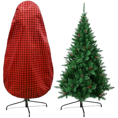 9 FT Tree Upright Christmas Tree Storage Bag with Drawstring, Non-Woven Holiday Tree Cover Dust Proof Bag for Christmas Tree Cover