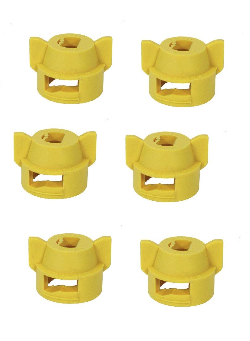 Pack of 6 - Quick TeeJet Yellow Nylon Cap for Flat, TP Standard & XR Style Tips Farmer Bob's Parts CP25609-6-NY