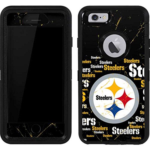Skinit Decal Skin Compatible with OtterBox Defender iPhone 6 - Officially Licensed NFL Pittsburgh Steelers Black Blast Design