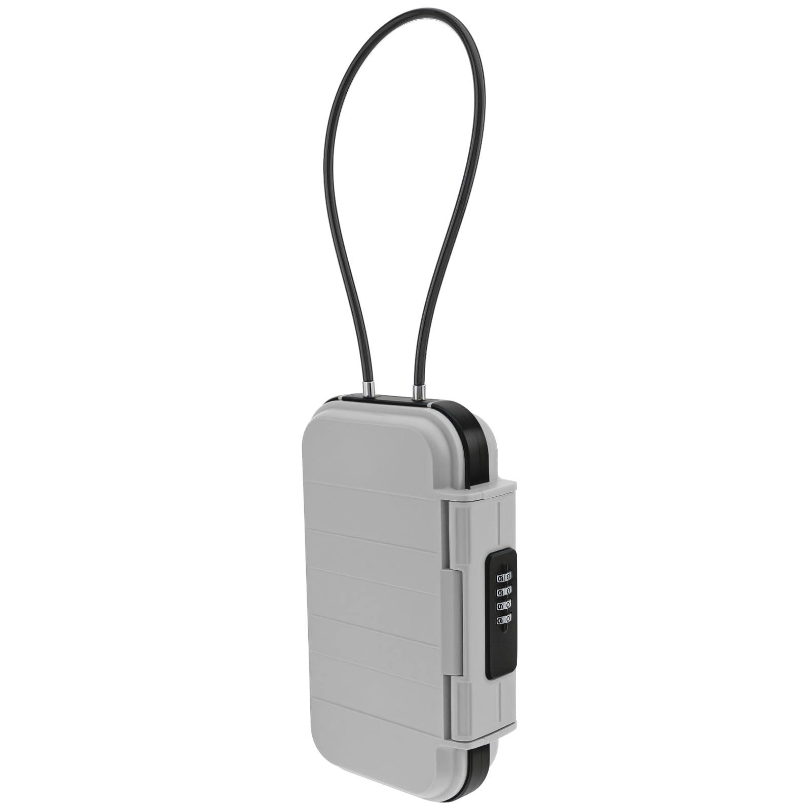 Coffre-fort portable, boîte de sécurité à combinaison avec code, étanche, antivol avec chaîne amovible pour la plage, le dortoir, le rangement d'objets personnels (gris)