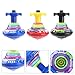 Toyvian 9Pcs Light Up Spinning Tops Flashing Music Gyro LED Shining Toys Colorful Flash Light Spinning Tops Party Supplies for Kids
