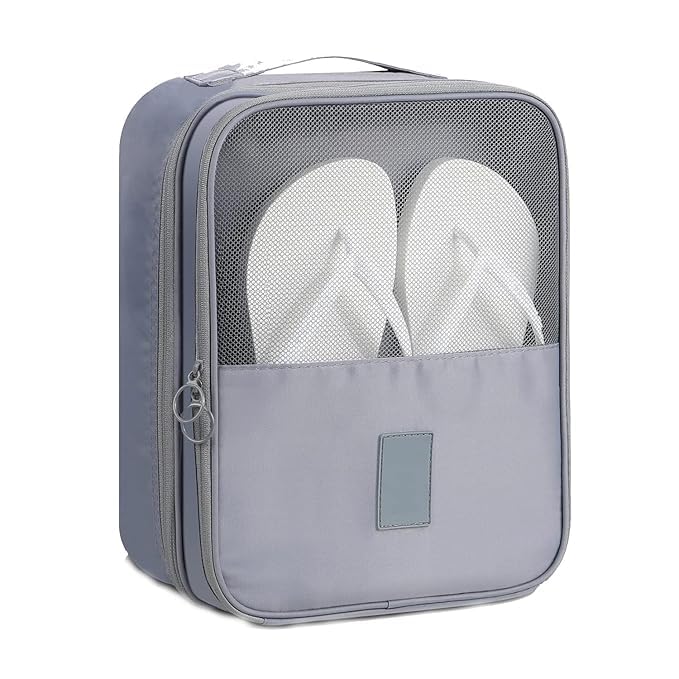 steflon Compact Shoe Bag/Organizer/Pouch | Protect 3 Pairs of Shoes | Perfect for Travel and Daily Storage (Grey)-picture-1