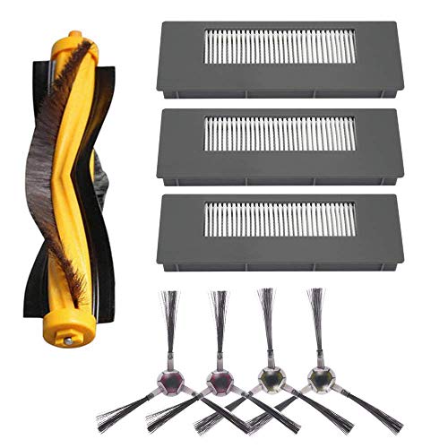 Adanse Lot de 8 filtres et brosses de rechange Pour aspirateur Deebot 900 901 (3 filtres + 4 brosses latérales + 1 brosse principale) Cover