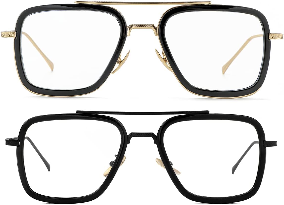 Tony Stark Style Blue Light Blocking Glasses for Men Women, Iron Man and Spider-Man Computer Gaming Glasses - Image 2