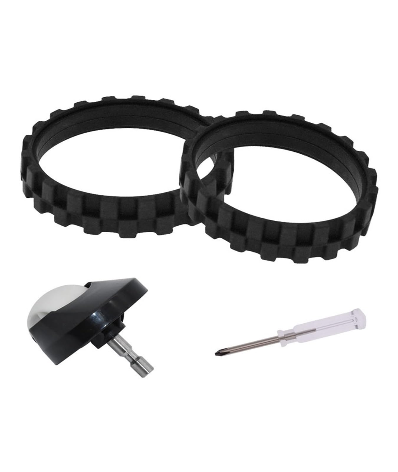 Compatible con Filtro Cepillo Lateral fregona Rueda neumático Compatible con XIAOMI 1/1S ROBOROCK S50 S55 S6 MAXV Pure S4 E4 E35 E25 E2 Piezas de aspiradora(4pcs Wheel Tires Kit)