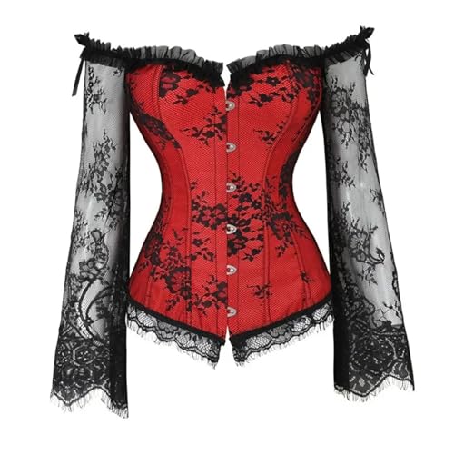 Corset serré rouge sculptant pour affiner la taille avec élégance