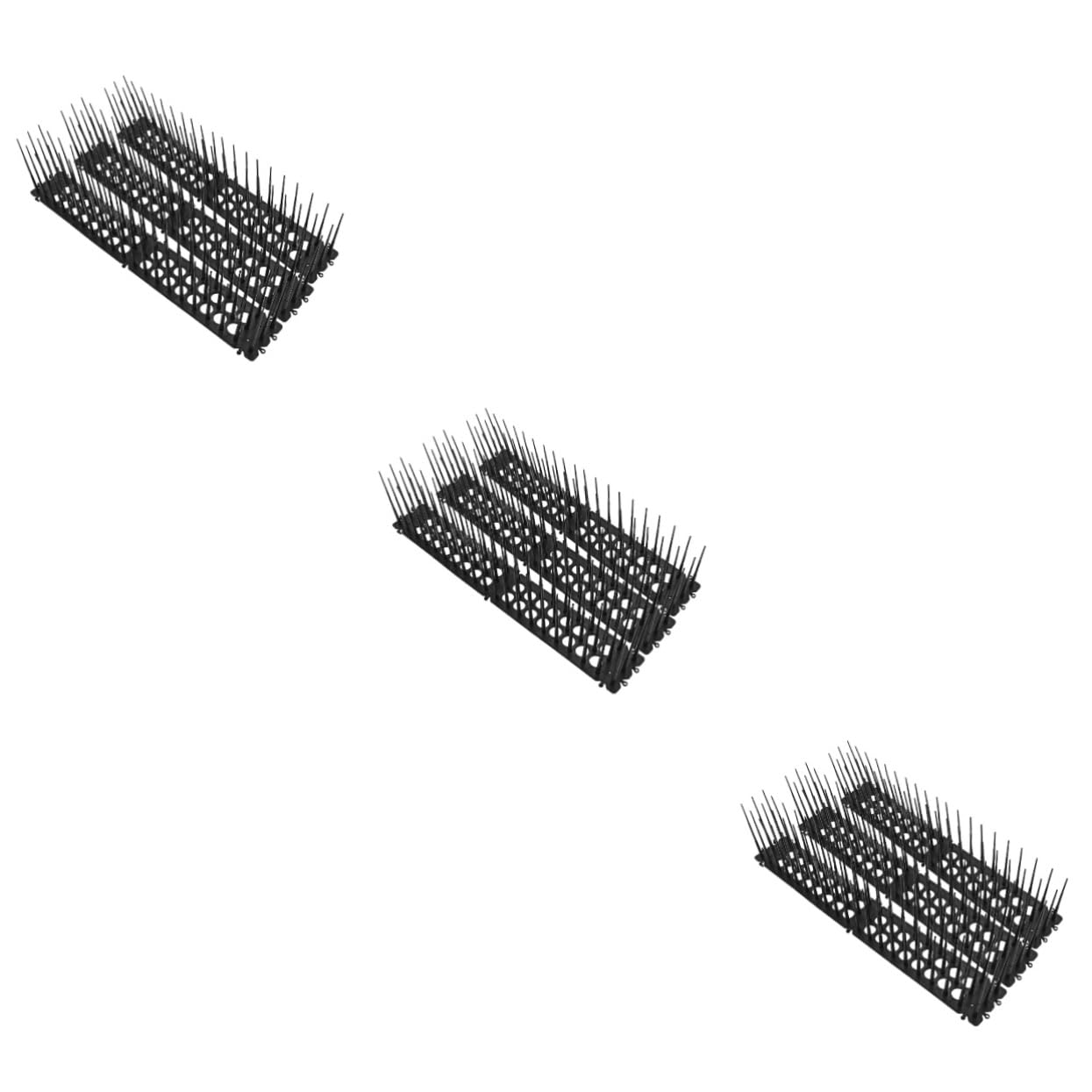 WOONEKY 9stücke Vogelabwehr-Spikes Kunststoff Effektiver Schutz Für Garten Und Zäune Gegen Tauben Katzen Raben Und Andere Tiere Einfache Installation Hohe Wirksamkeit Design