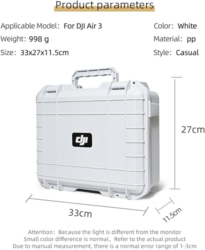Miniatura 5 de Coyktonty - Funda rígida impermeable para DJI Air 3, totalmente protegida, a prueba de polvo, resistente a los impactos, resistente a los arañazos
