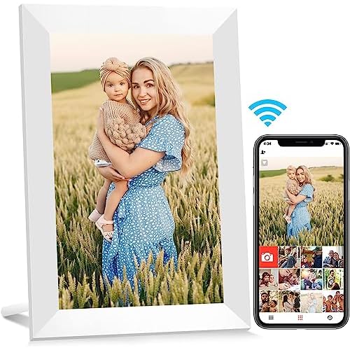 32GB 10.1 Inch WiFi Digital Picture Frame,1280×800 IPS Touch Screen Smart Photo Frame,Auto-Rotate Electronic Photo Frame Share Picture Videos Anywhere