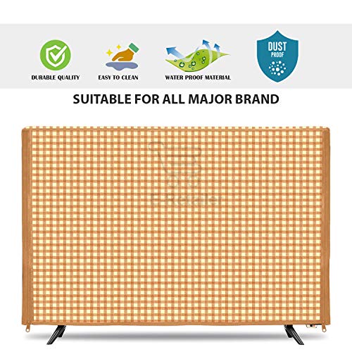 Image of Transparent LCD /LED T.V Protector Cover with Zipper Enclosure for 42 Inch Suitable for All Major Brand & Model (Color-Brown, Size-39x3x24 Inches)