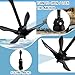 MorningRo 1 Pack Marine Kayak Anchor Kit Folding Grapnel Boat Anchor Kit Kayak Fishing Accessories for Small Boats Canoe Paddle Boards(Black,3.3 lb)