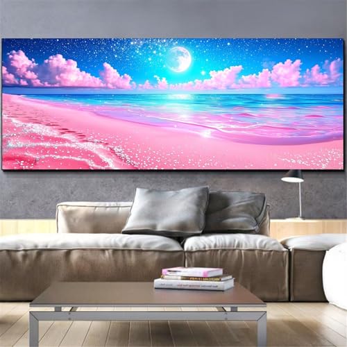 Kit diamond painting rose pour votre décoration murale de salon grand format