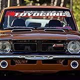 Toyogang,Windshield,Decal,Car,Sticker,Banner,Graphic,Sticker,for,TRD,Corolla,Sienna,Matrix,Camry,Rav4,Tacoma (Red & White)