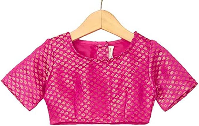 Raw Silk & Dupion Silk Fabric Short Sleeve Party & Wedding Wear Lehenga Choli for Kids (Size 0-6 Months) (Color-Black & Golden)3