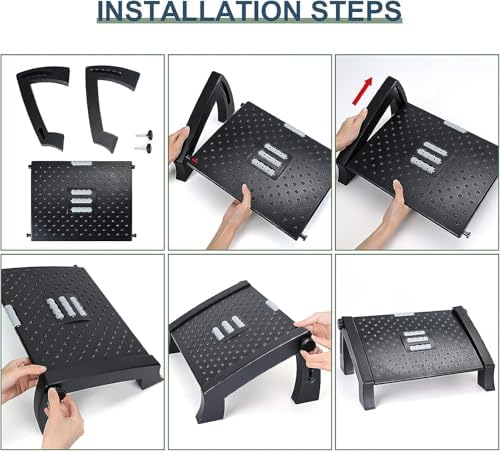 CBEX Foot Rest for Under Desk at Work,Under Desk Footrest with Massage Surface Ergonomic Adjustable Foot Stool 6 Height Position with Firm Non-Slip Legs for Home Office to Back Hip Pain Relief (ADJUSTABLE) CB-01 CBEX Foot Rest for Under Desk at Work,Under Desk Footrest with Massage Surface Ergonomic Adjustable Foot Stool 6 Height Position with Firm Non-Slip Legs for Home Office to Back Hip Pain Relief (ADJUSTABLE) CB-01