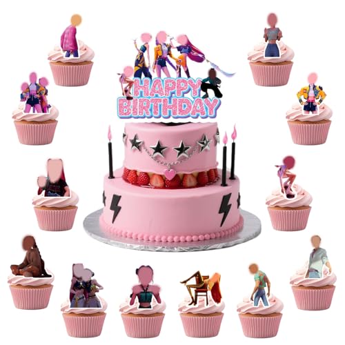 Juego de 25 decoraciones para tartas de Demon, decoración para