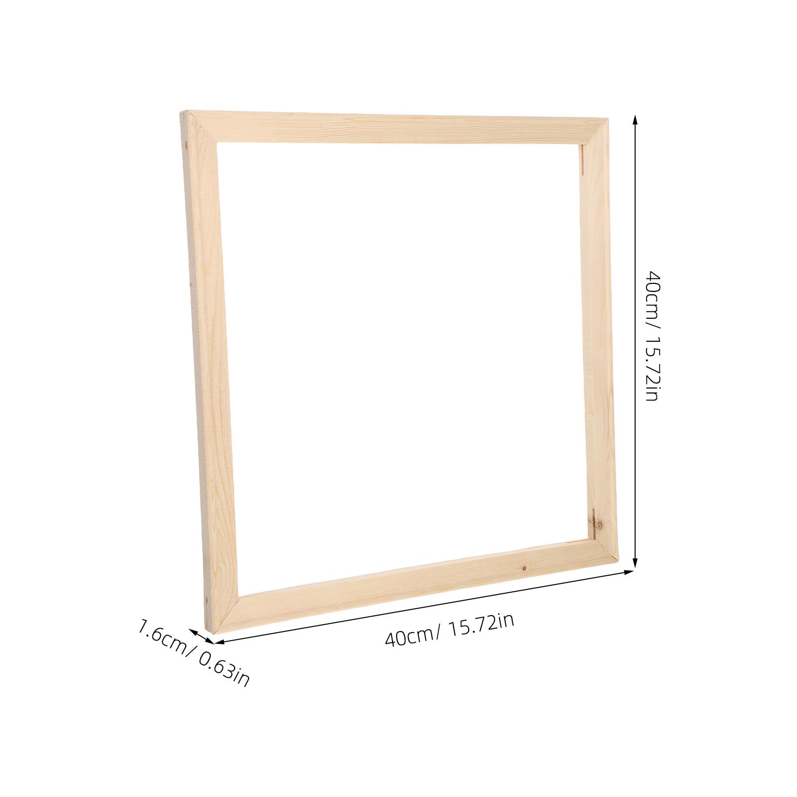 CALLARON Bastidor con Diseño Desmontable y Acabado Liso de Madera Maciza 40x40cm para Lienzo Adecuado para Pinturas al Óleo y Exposiciones Profesionales