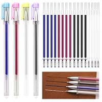 4Pcs Heat Erasable Tailors Chalk Pencil, With 20 Refills 4 Colors Clothes Fabric Marker Pen for Quilting Sewing Dressmaking Fabrics Tailors Sewing Embroidery
