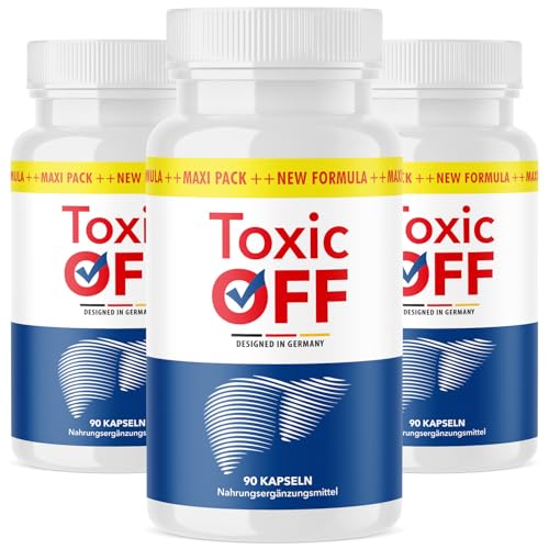 Toxic Off Kapseln - mit natürlichen Inhaltsstoffen - für Frauen & Männer geeignet - 90 Kapseln Inhalt 3x