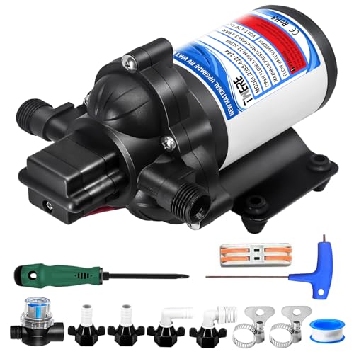 Image of 2025 Upgrade 2088-422-144 RV Fresh Water Pump,12 V 45 PSI 3.3 GPM Diaphragm Pump with Pressure Switch and Detachable Filters,1 /2MNPT Connection for RV Marine Yacht