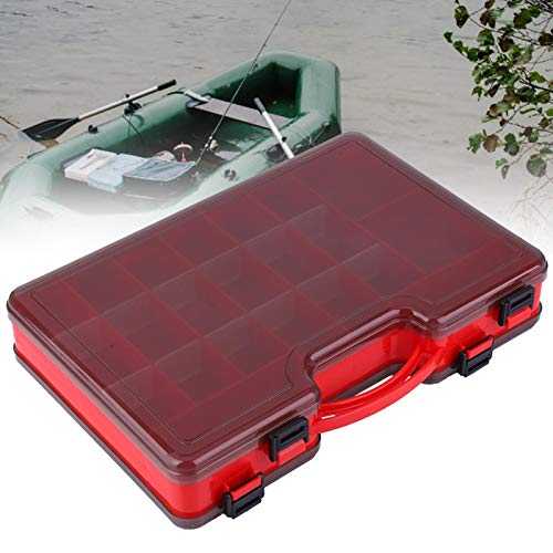 Evtscan Fishing Lure Boxes, Fly Lure Box Fishing Tackle Storage Box Spoon Hook Bait Tackle Case With Handle Fishing Tackle Boxes(Red) #TOP4