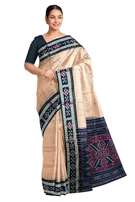 Image of Sambalpuri Cotton Saree of Odisha Ikkat Orissa Traditional Handloom Sari | Bomkai | Pata | Nuapatana | sambalpuri saree | khandua patta sare | without Blouse JH799