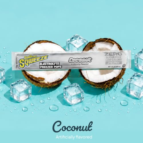Image of Sqwincher Sqweeze Electrolyte Freezer Pops, Zero Sugar - Tropical 5 Flavor Variety Pack (36 Cases)