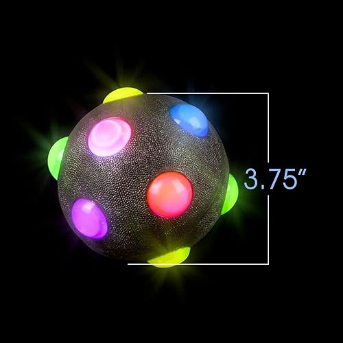 Miniatura 3 de ArtCreativity Bolas de discoteca iluminadas, juego de 2, bolas de goma para niños con luces LED intermitentes, luz para impacto, juguetes LED para