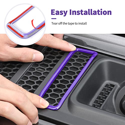 Image of Hood Vent Cover Cowl Panel Vent Cover Trim Fit for 2018-2026 Jeep Wrangler JL JLU & Gladiator JT Exterior Accessories (Purple)