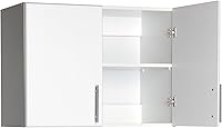Vista 8 de Prepac Gabinete blanco: gabinete de pared Elite, WEW-3224 gabinete de garaje con estante de almacenamiento, apilable 16 "D x 32 "W x 24" H, perfecto