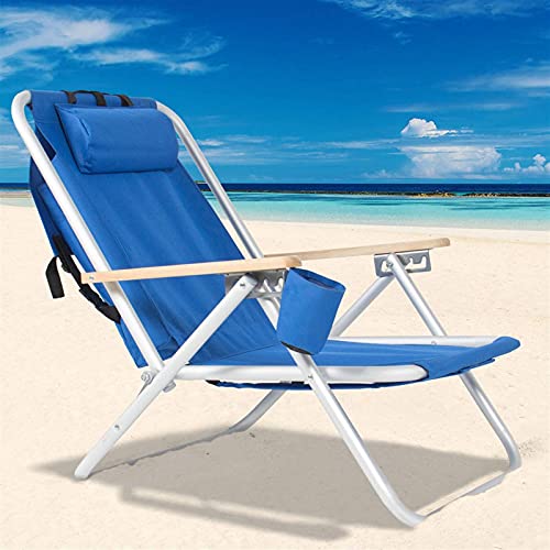 Homvent Folding Beach Camping Chair 4 Position Portable Backpack Lounge Chair And Sports Chair For Patio Pool Camp Lightweight #TOP18