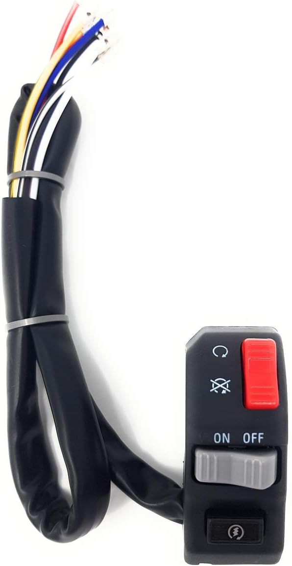 Motorbike Headlight Kill Starter Switch Cluster for 22mm 7/8" Handlebars