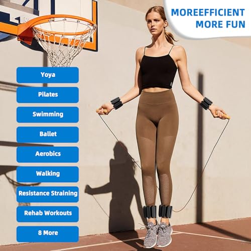 Image of Ankle Weights for Women and Men, Adjustable Wrist Weighted Training Bracelet for Home Gym Workout, Strength Training Walkin Running, Foot weights for exercise,2pc on Set