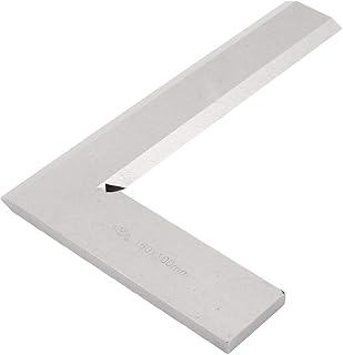 New Lon0167 Woodworking 160mm Featured x 100mm L reliable efficacy Shaped bevele-d Edge Try Square Ruler Silver Tone(id:bd5 5e 95 dc7)