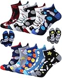 Haysandy 10 Pairs Funny Bowling Socks for Men Novelty Bowling Theme Ankle Socks Bulk Fun Low Cut Sports Gift for Bowlers Lover Dad Father Coworker Staff Boss