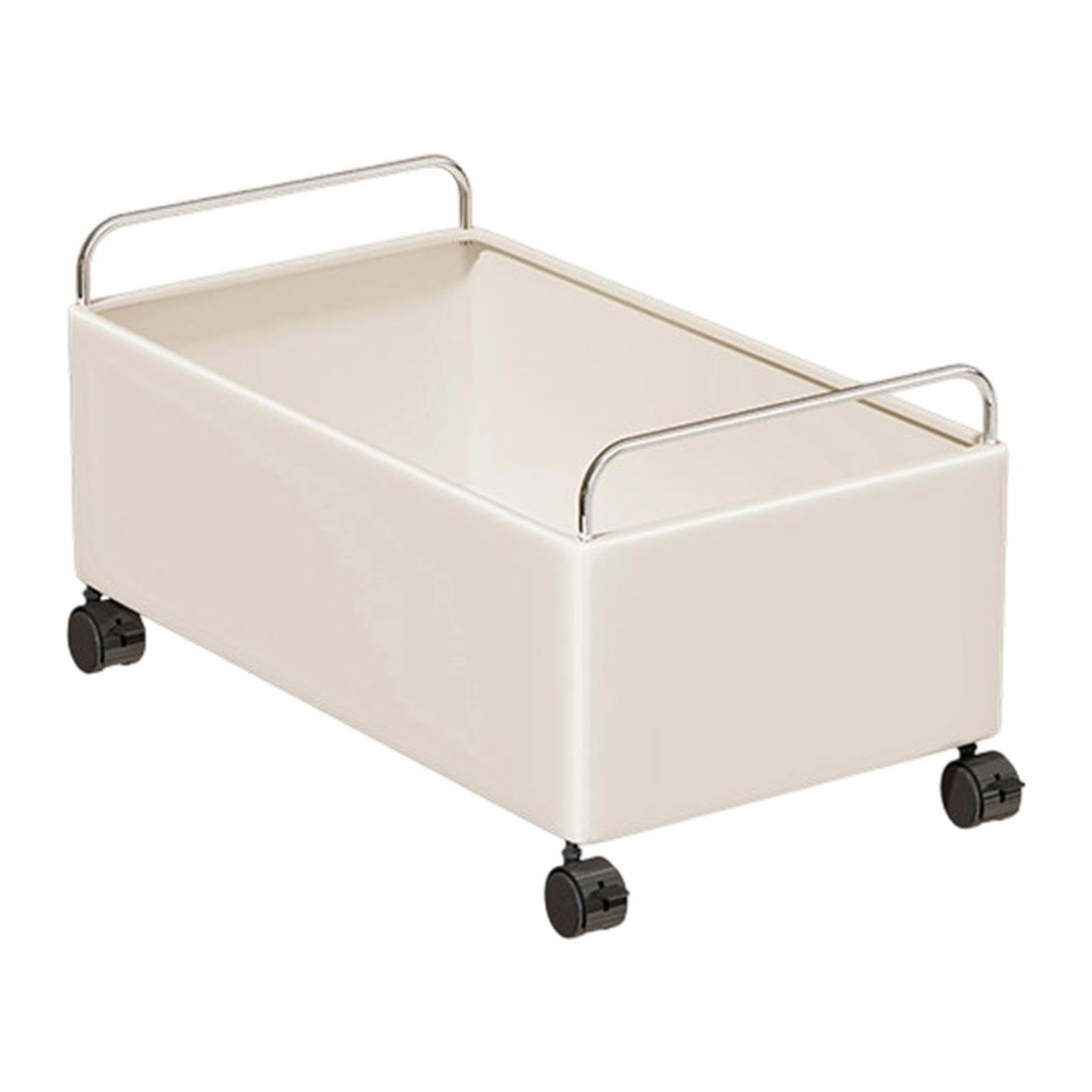 CALANDIS Rolling Cart Lightweight Under Desk Storage Cart for Kids Room Home Bathroom White S | Kitchen Islands/Kitchen Carts | Kitchen Dining & Bar | Rolling Cart Lightweight Under Desk Storage Cart for Kids Room Home Bathroom White S-image-11