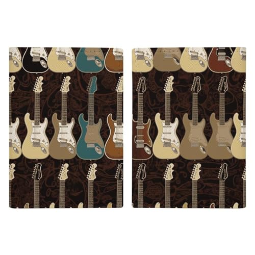 Étui passeport de voyage cuir durable Kiss Dolphin Tale guitare