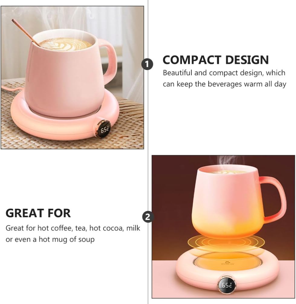 Luxshiny 1pc Usb Charging Mug Warmer Mat Heat Preservation Cup for Home Office Use for Keeping Coffee Tea Hot Beverages Warm Design Compact Convenient