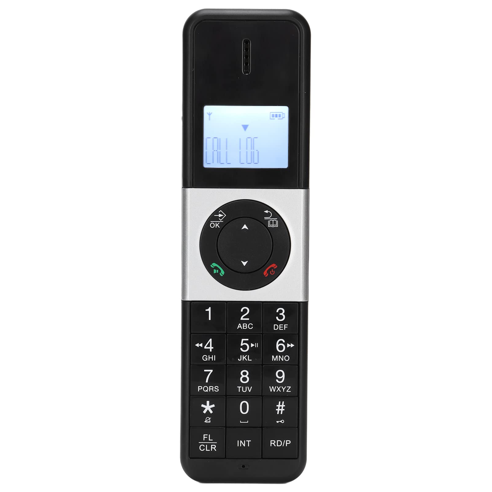 Telefon Schnurlos, Schnurloses Telefon mit 2 Hörern, Heimtelefon mit 1,6-Zoll-Display mit Hintergrundbeleuchtung, mit 16 Sprachen, Anrufweiterleitung, Anrufbeantworter, 50 Nummernspeicher, Wecker